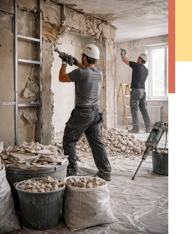 Демонтажные работы в Нальчике от 2798 руб. — услуги и цена под ключ | ОТДЕЛОЧНИК-Нль