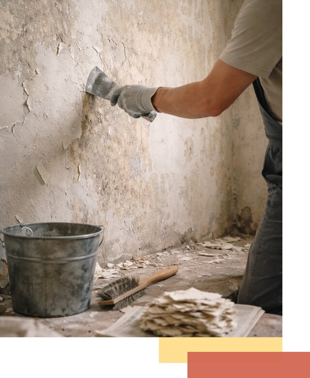 Удаление старой краски со стен в Нальчике качественно и быстро