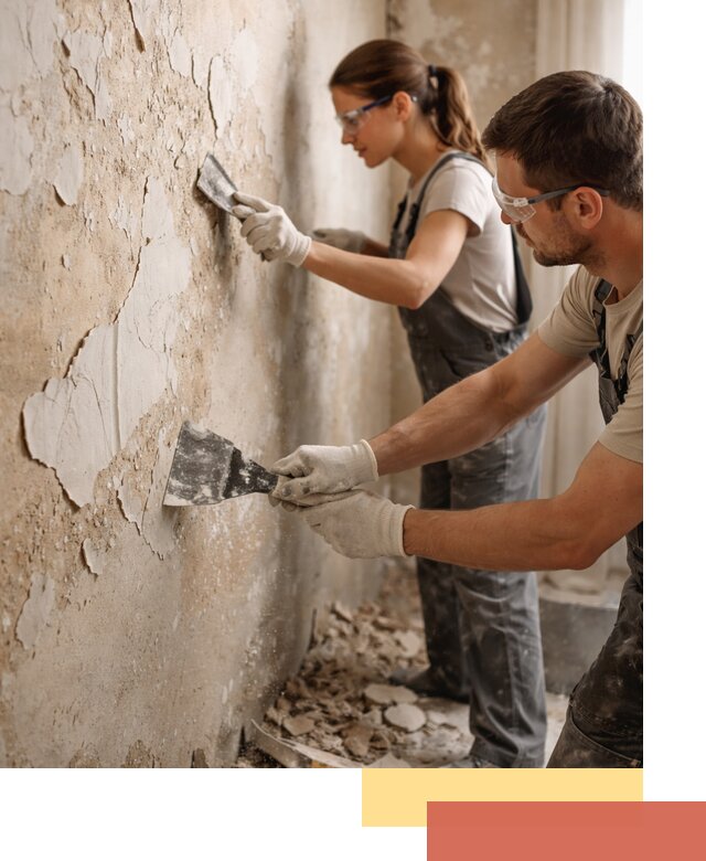 Снятие старой шпаклевки и подготовка поверхностей в Нальчике