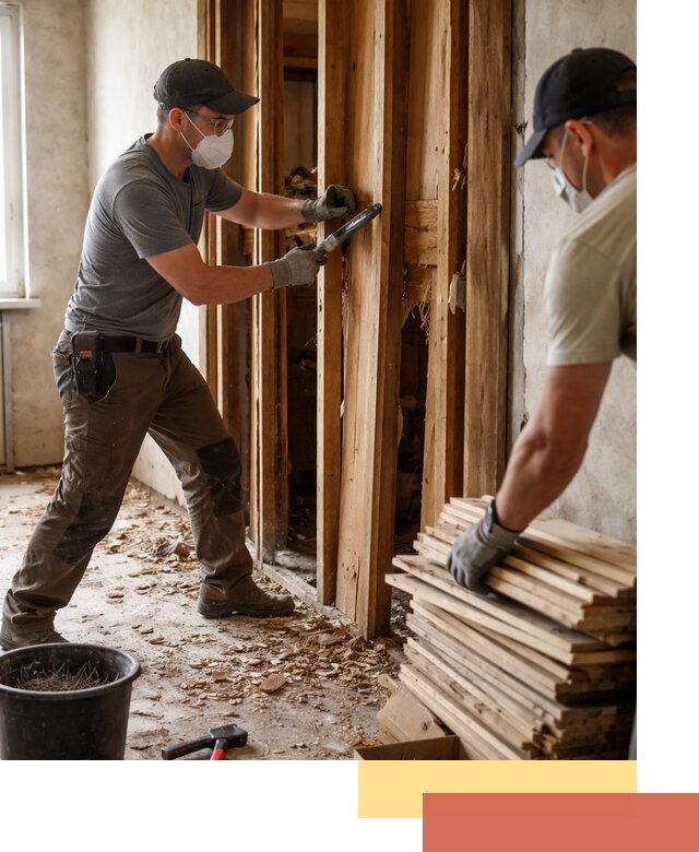 Демонтаж деревянных перегородок в Нальчике быстро и аккуратно