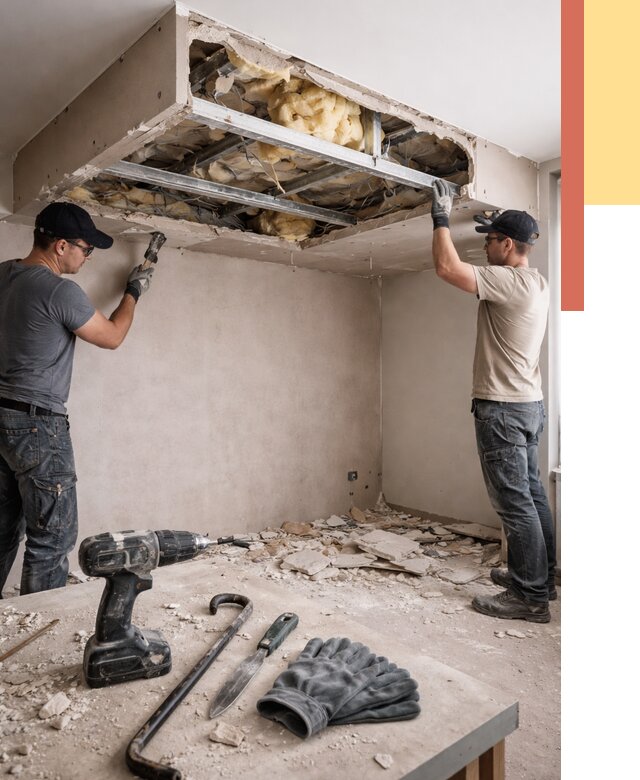 Демонтаж короба из гипсокартона в Нальчике от 1575 руб. — быстро и недорого | ОТДЕЛОЧНИК-Нль