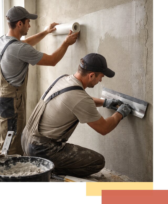 Армирование стен стеклосеткой в Нальчике для прочной отделки