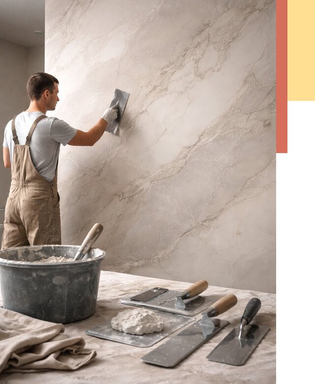 Декоративная штукатурка под мрамор в Нальчике от 2902 руб./м² — быстро и недорого | ОТДЕЛОЧНИК-Нль