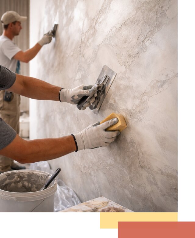 Декоративная штукатурка под мрамор в Нальчике для стен и потолков