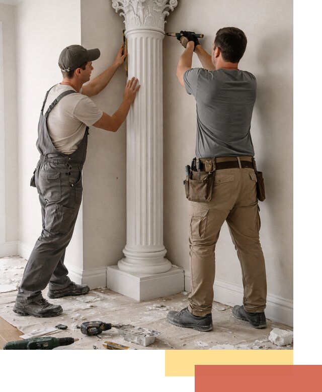 Установка декоративных колонн в Нальчике под ключ