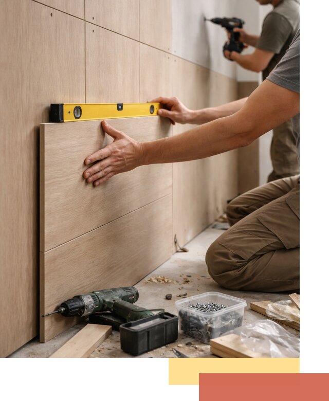 Профессиональный монтаж МДФ панелей на стены в Нальчике