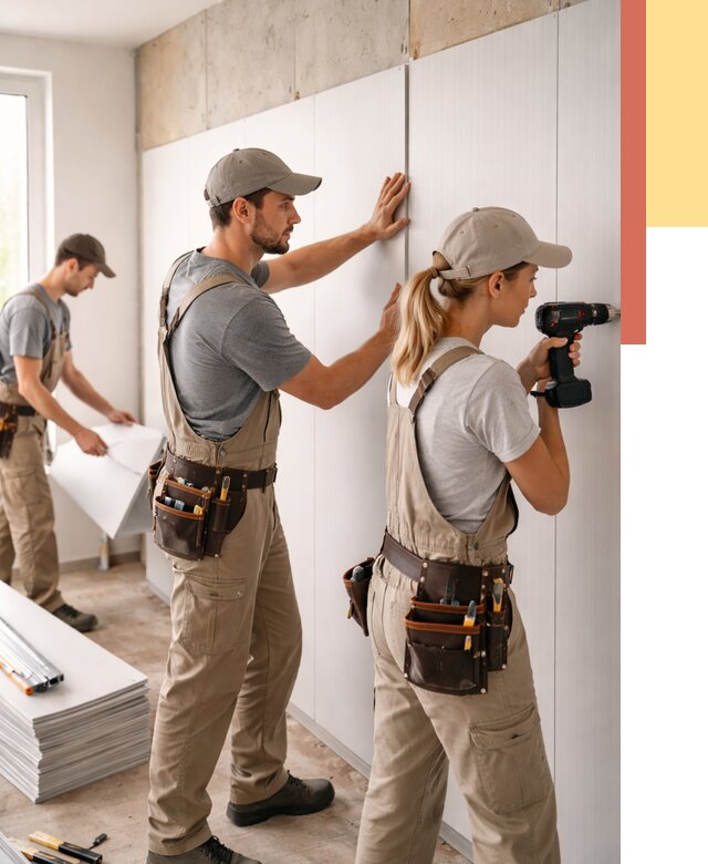 Монтаж ПВХ панелей на стены в Нальчике от 466 руб/м2 — быстро и недорого | ОТДЕЛОЧНИК-Нль