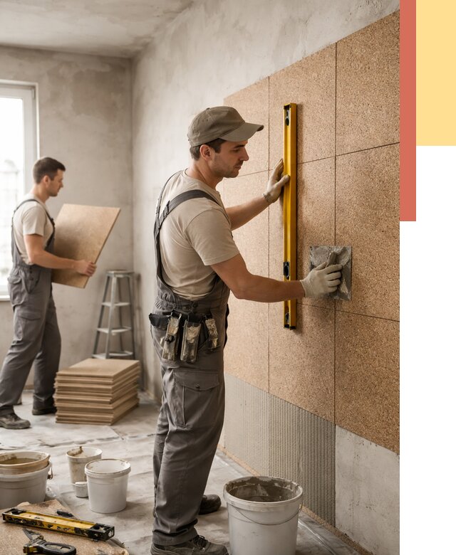 Монтаж пробковых панелей на стены в Нальчике от 3627 руб. — ОТДЕЛОЧНИК-Нль