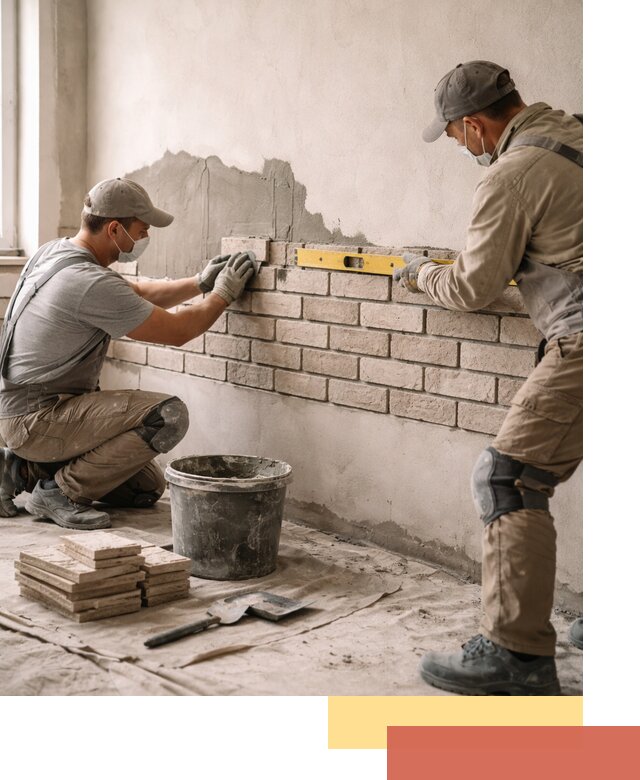 Монтаж декоративного кирпича профессионально в Нальчике