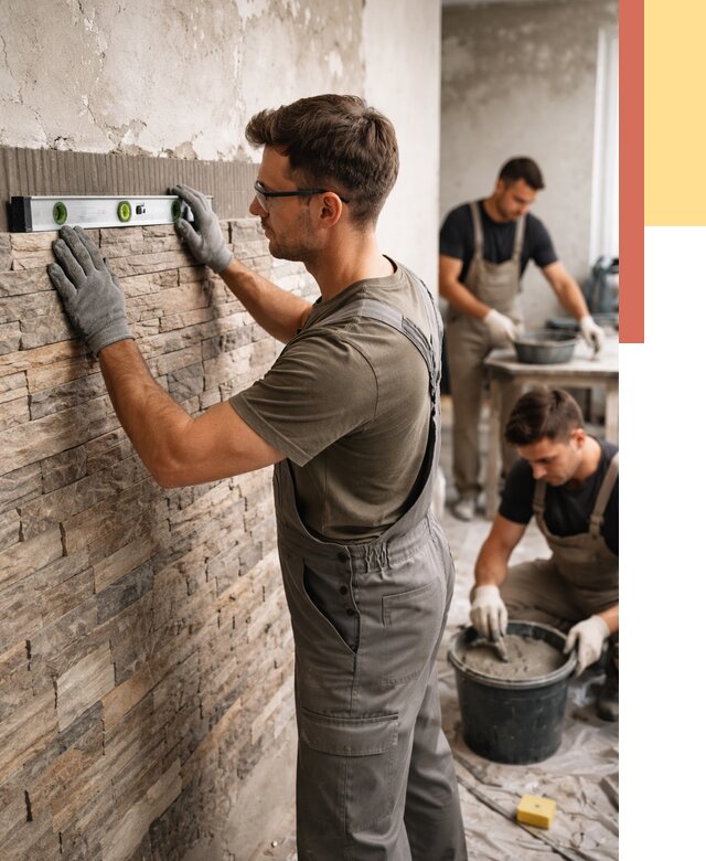 Монтаж искусственного камня в Нальчике от 4663 руб. под ключ | ОТДЕЛОЧНИК-Нль