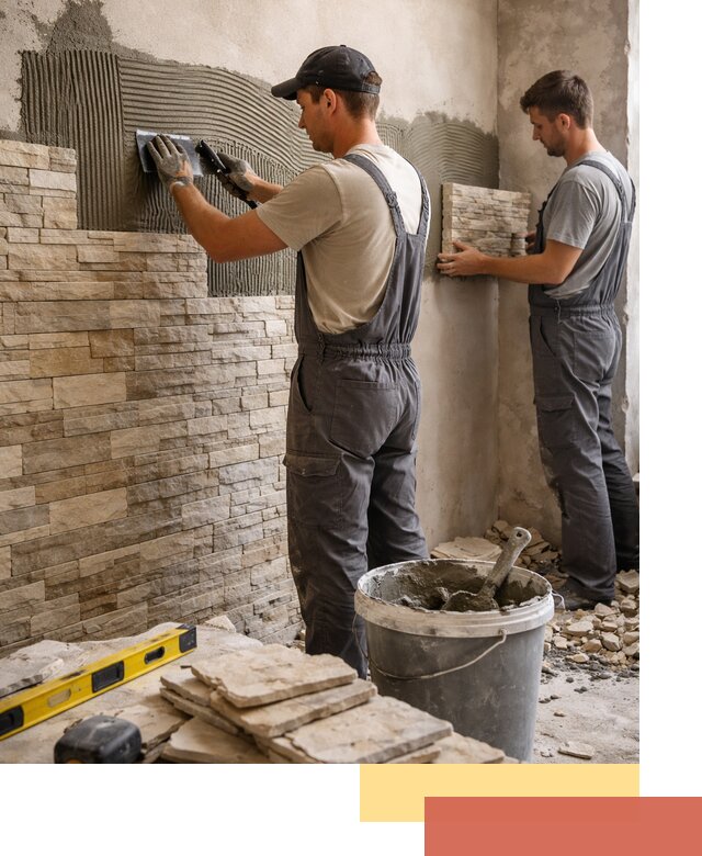 Монтаж искусственного камня в Нальчике — облицовка стен и фасадов