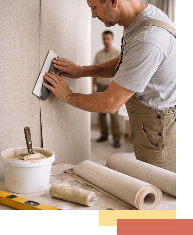 Поклейка текстильных обоев в Нальчике профессионально и аккуратно