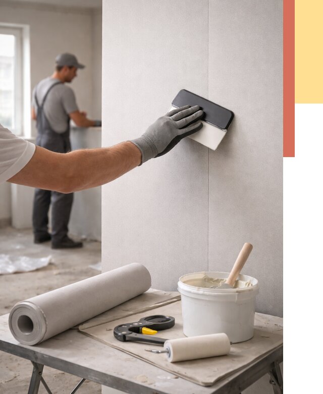 Поклейка обоев под покраску в Нальчике от 3627 руб. за м2 | ОТДЕЛОЧНИК-Нль