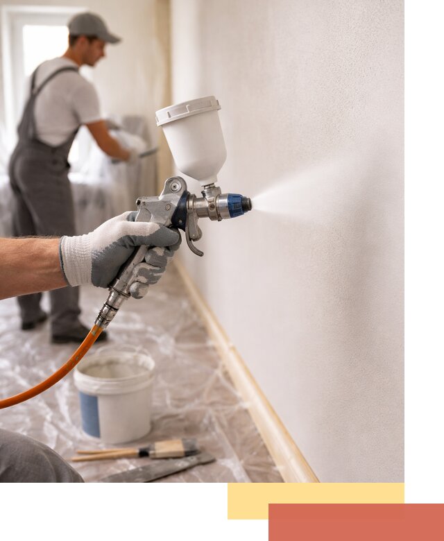 Покраска стен краскопультом в Нальчике быстро и качественно