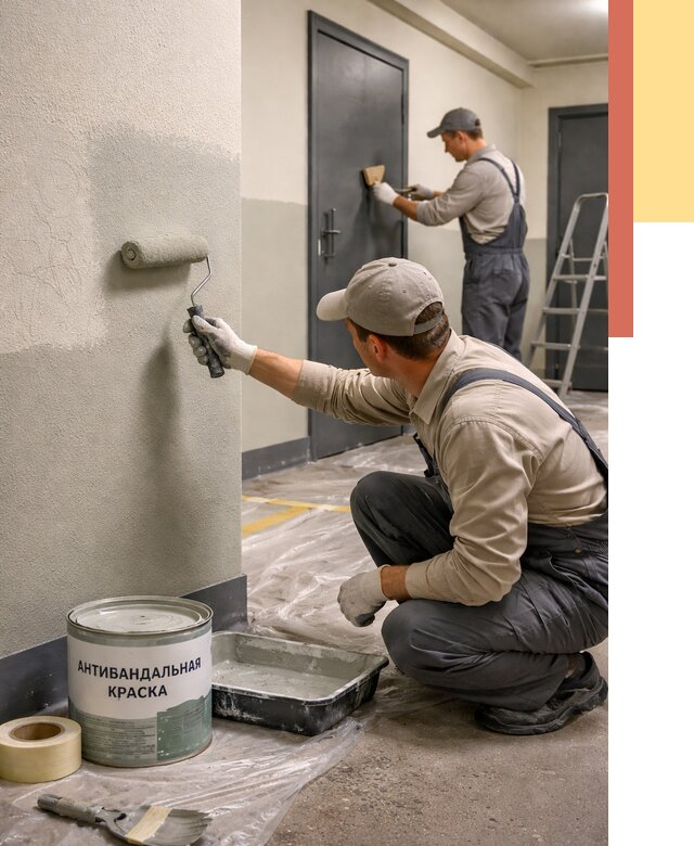 Покраска стен антивандальной краской в Нальчике от 4663 руб./м² под ключ | ОТДЕЛОЧНИК-Нль