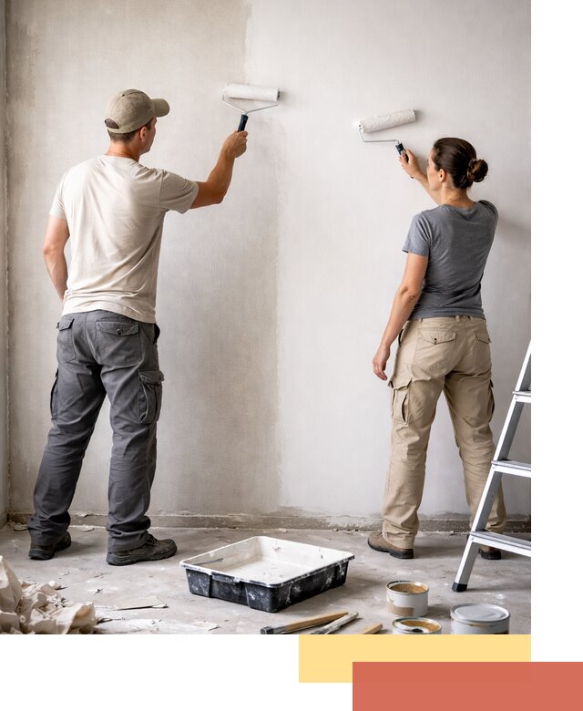 Окраска стен по стеклохолсту в Нальчике качественно и долговечно