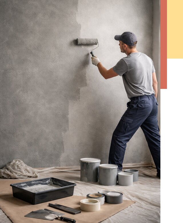 Покраска стен под бетон в Нальчике от 674 руб. за м2 — быстро и недорого | ОТДЕЛОЧНИК-Нль