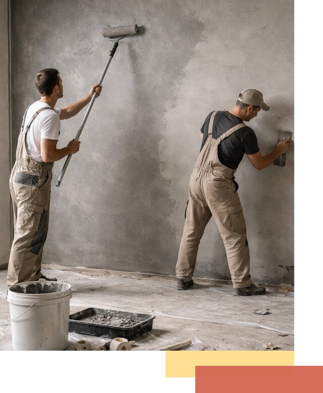 Покраска стен под бетон в Нальчике профессионально и недорого