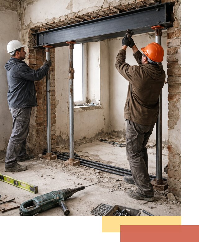 Усиление проема в стене в Нальчике для расширения и безопасности