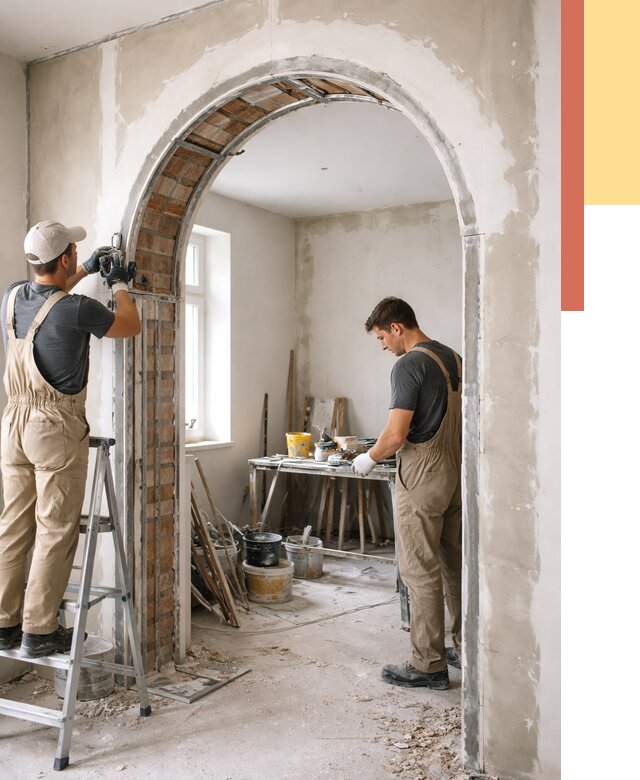 Устройство арочного проема в Нальчике от 9845 руб. под ключ — быстро и недорого | ОТДЕЛОЧНИК-Нль