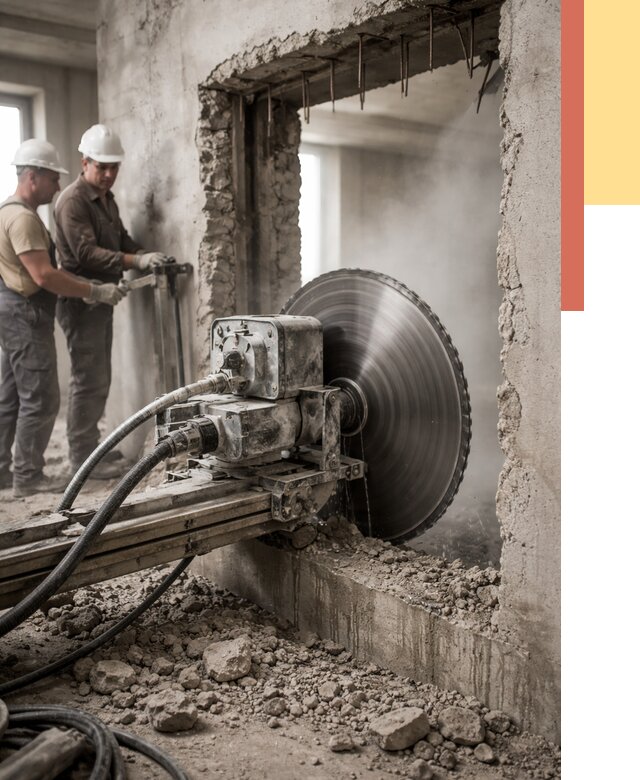 Алмазная резка проемов в Нальчике от 4663 руб. быстро и недорого | ОТДЕЛОЧНИК-Нль