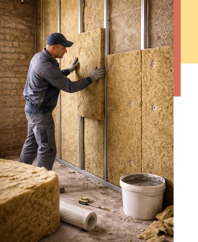 Утепление стен минватой в Нальчике от 1399 руб./м2 — недорого и быстро | ОТДЕЛОЧНИК-Нль