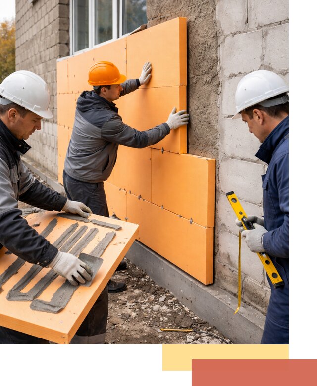 Утепление фасада пеноплексом под ключ в Нальчике