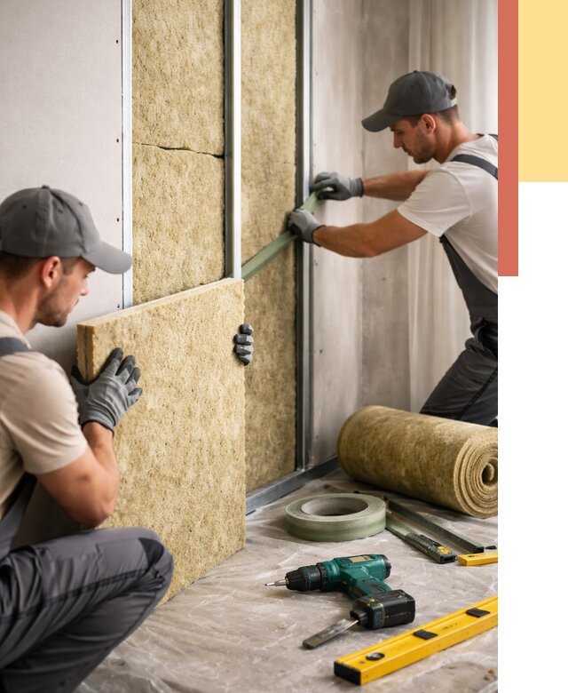 Шумоизоляция стен в Нальчике под ключ от 1917 руб. | ОТДЕЛОЧНИК-Нль