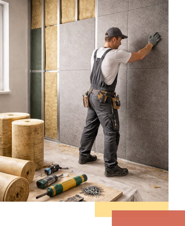 Профессиональная шумоизоляция стен в Нальчике для квартиры и офиса