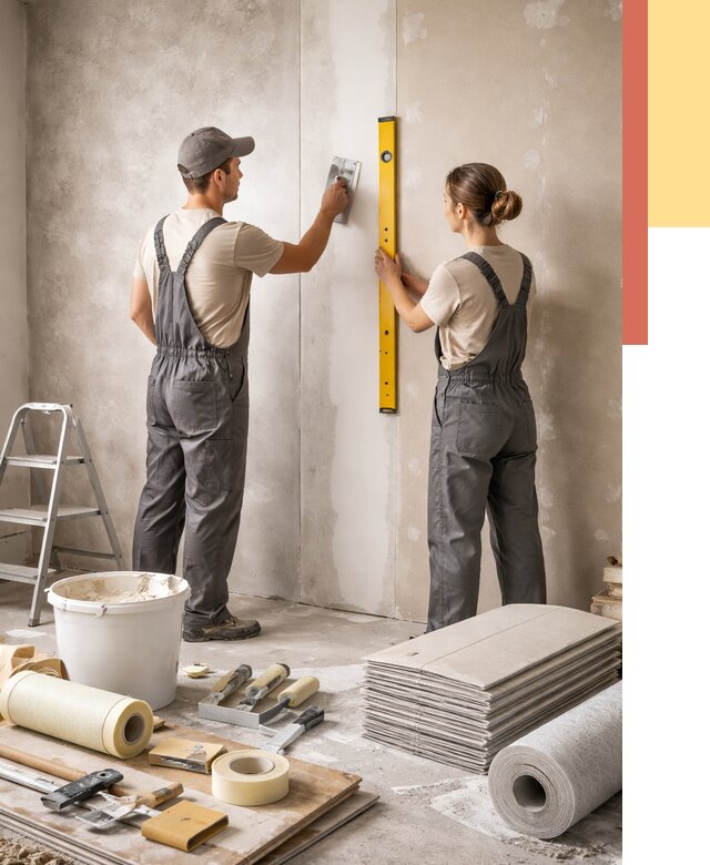 Отделка стен в Нальчике от 1554 руб/м² — недорого, быстро, под ключ | ОТДЕЛОЧНИК-Нль