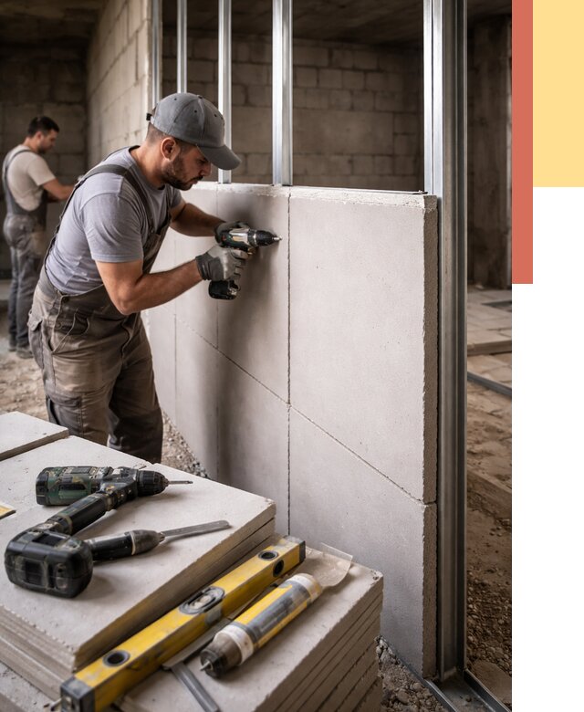 Кладка влагостойких перегородок ПГП в Нальчике от 1244 руб. под ключ | ОТДЕЛОЧНИК-Нль