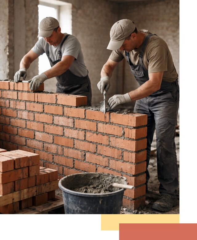 Кладка кирпичных перегородок под ключ в Нальчике