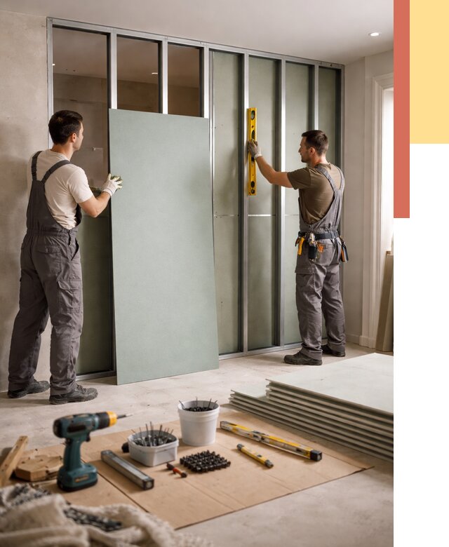 Перегородка из влагостойкого гипсокартона в Нальчике от 4974 руб. — монтаж под ключ | ОТДЕЛОЧНИК-Нль