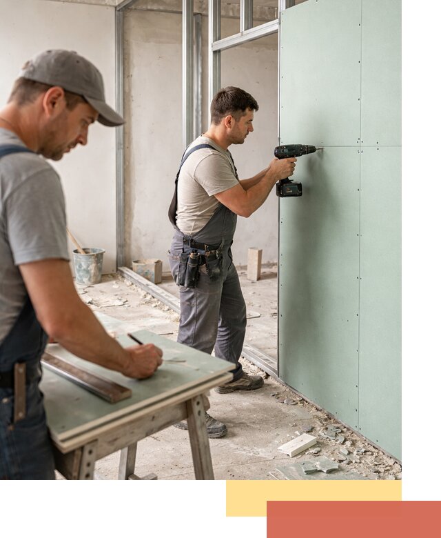 Перегородки из влагостойкого гипсокартона под ключ в Нальчике