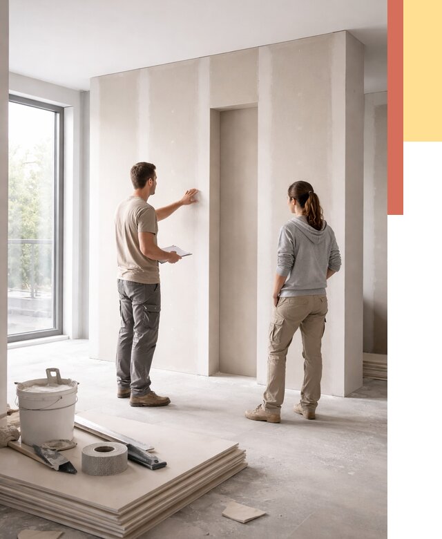 Зонирующая перегородка из гипсокартона в Нальчике от 2902 руб. под ключ | ОТДЕЛОЧНИК-Нль