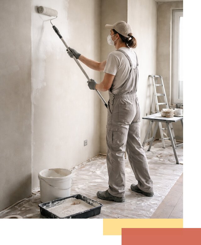 Покраска перегородок из гипсокартона в Нальчике качественно и недорого