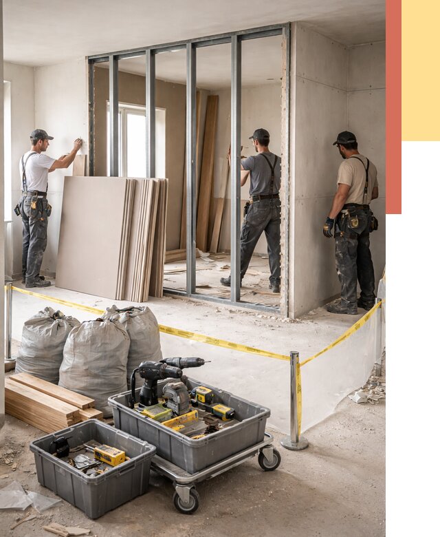 Перенос гипсокартонной перегородки в Нальчике под ключ от 4663 руб. | Демонтаж и монтаж – ОТДЕЛОЧНИК-Нль