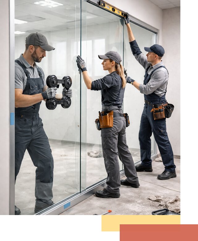 Профессиональный монтаж стеклянных перегородок в Нальчике