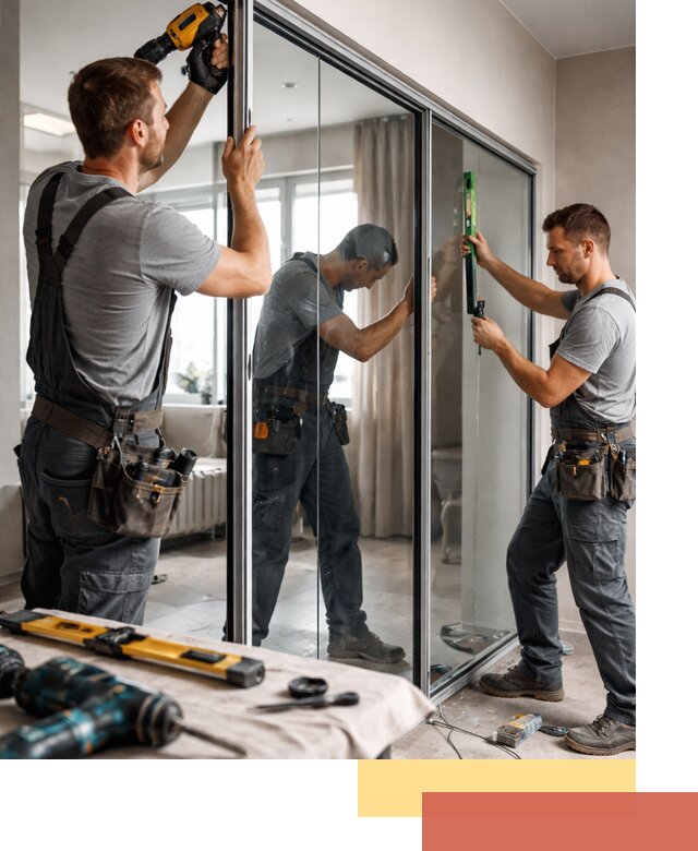 Каркасные стеклянные перегородки под ключ в Нальчике