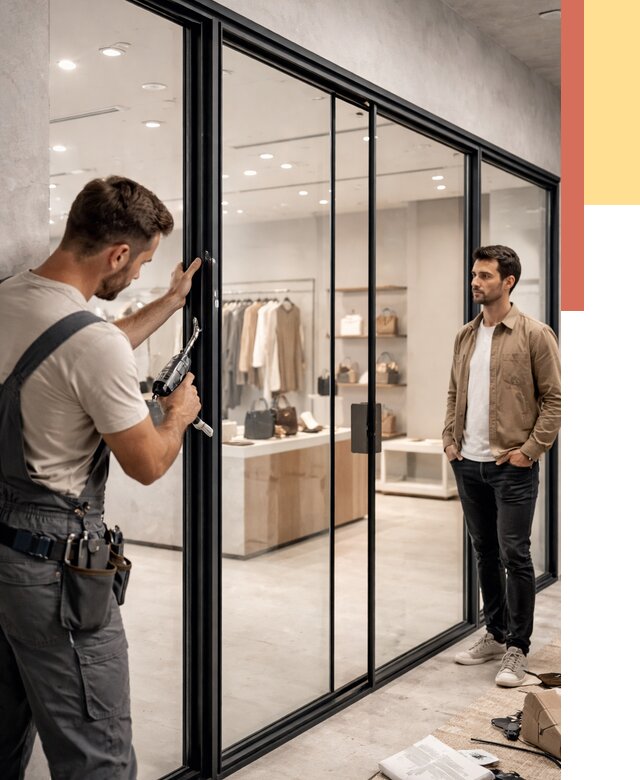 Стеклянные перегородки для магазинов в Нальчике от 8498 руб. под ключ | ОТДЕЛОЧНИК-Нль