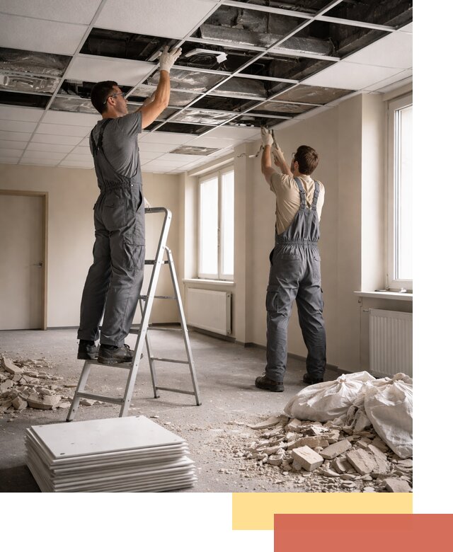 Демонтаж потолков Армстронг профессионально в Нальчике