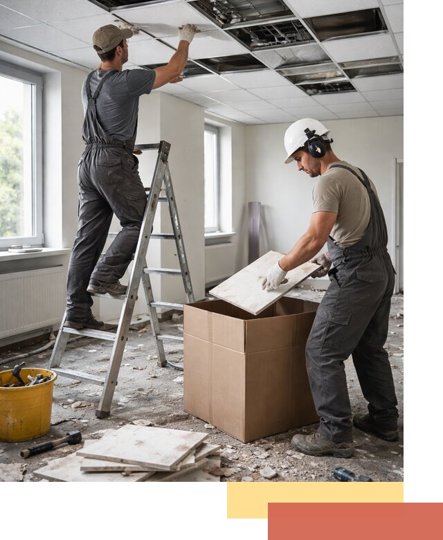 Демонтаж потолочной плитки в Нальчике быстро и аккуратно