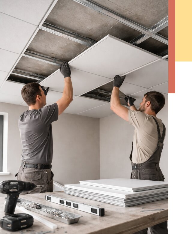 Монтаж кассетного потолка в Нальчике от 4663 руб/м2 — установка и сборка | ОТДЕЛОЧНИК-Нль