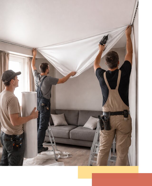 Монтаж сатинового натяжного потолка в Нальчике качественно и быстро