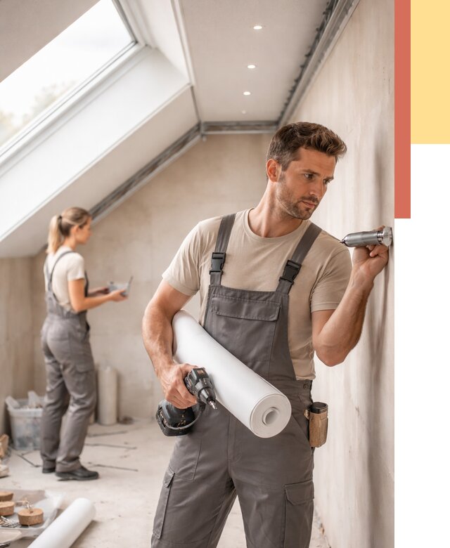 Монтаж натяжного потолка на мансарде в Нальчике от 3627 руб. | ОТДЕЛОЧНИК-Нль