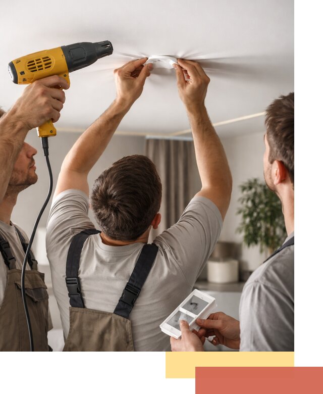 Ремонт прокола полотна натяжного потолка в Нальчике