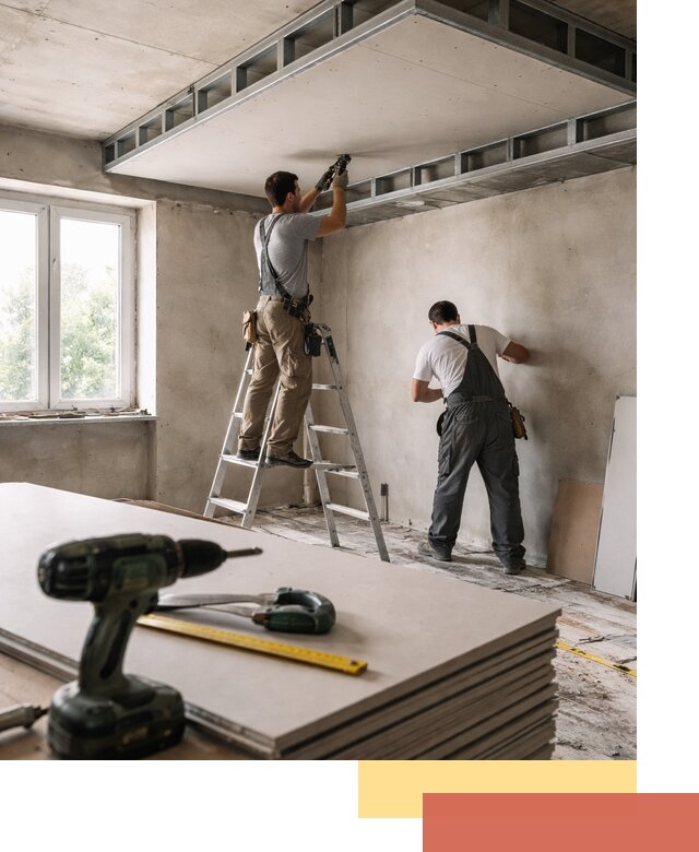 Двухуровневый потолок из гипсокартона в Нальчике