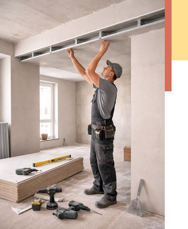 Потолок из гипсокартона с нишей в Нальчике от 1295 руб. под ключ | ОТДЕЛОЧНИК-Нль