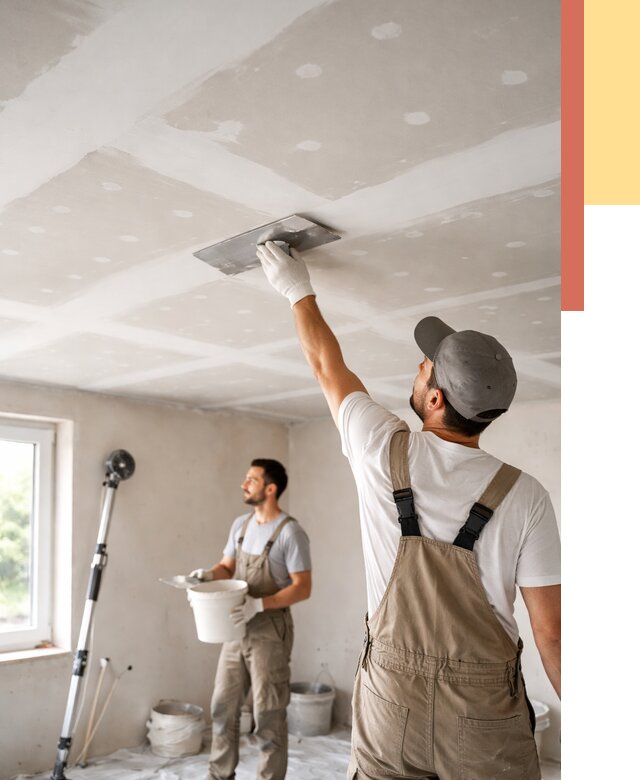 Шпаклевка потолка из гипсокартона в Нальчике от 3316 руб./м2 — услуги под ключ | ОТДЕЛОЧНИК-Нль