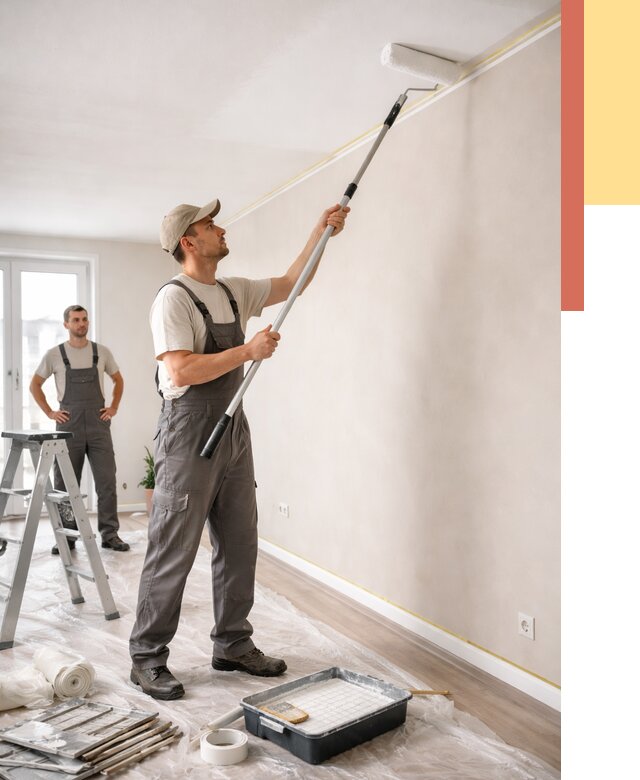 Покраска потолка из гипсокартона в Нальчике от 4663 руб./м2 — услуги под ключ | ОТДЕЛОЧНИК-Нль